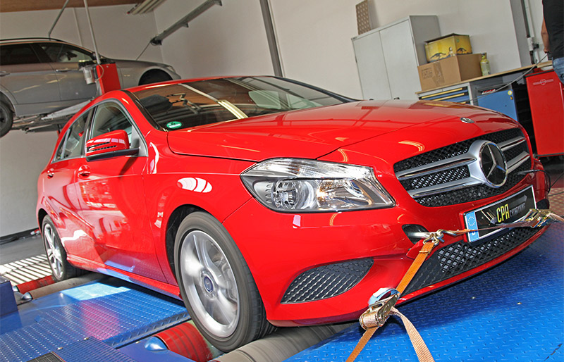 The A-Class from Mercedes on the dyno